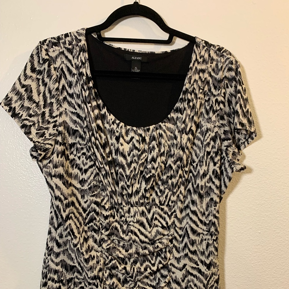 Alfani. XL.  Black & beige.  Under suit or on its own.